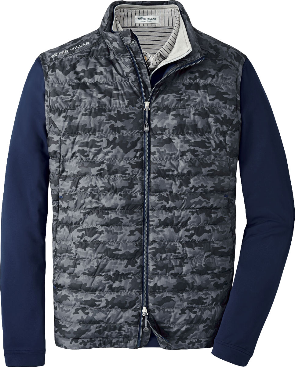 Peter Millar Hyperlight Quilted Camo FullZip Golf Vests